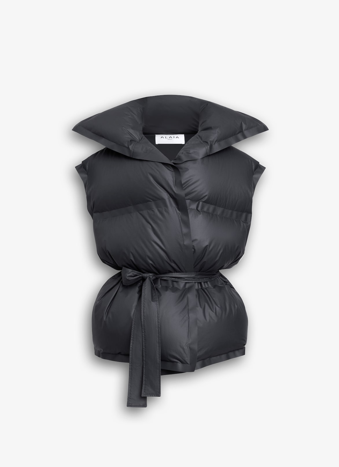 태피터 슬리브리스 패딩 재킷 ALAÏA 블랙 태피터 슬리브리스 패딩 재킷